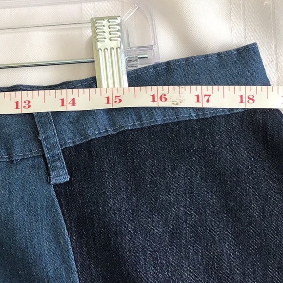 Stylish patchwork distressed midi denim skirt yk2 size 2X used good condition - Picture 5 of 5